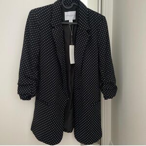 New Carolina Belle Black and White Polka Dot Blazer size M
